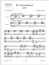 2ème Arabesque. 2 Pianos - DEBUSSY - Partition - Piano